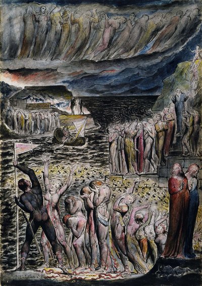 The Vestibule of Hell and Souls Mustering to Cross the Acheron by William Blake